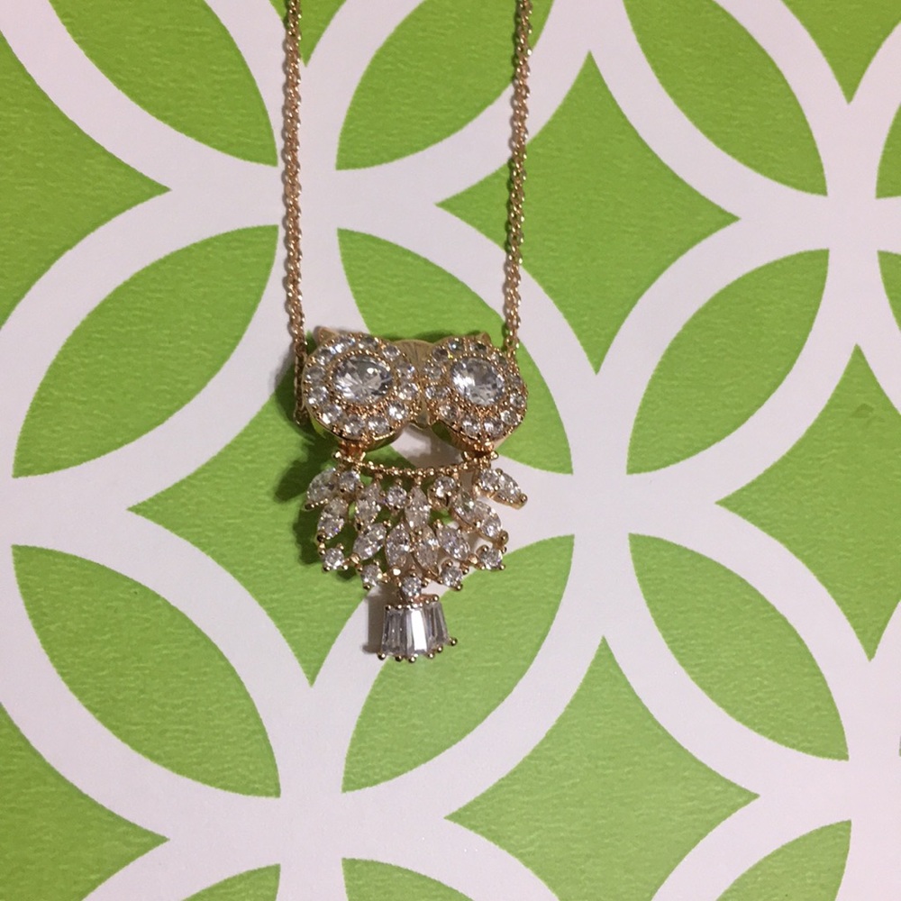 Diamond Owl Necklace